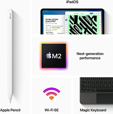 Apple 12.9in iPad Pro (2022) - 128GB - M2 Chip - Wi-Fi - Silver - Excellent - Image 5